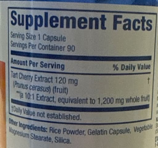 Tart Cherry Extract 1200 mg
