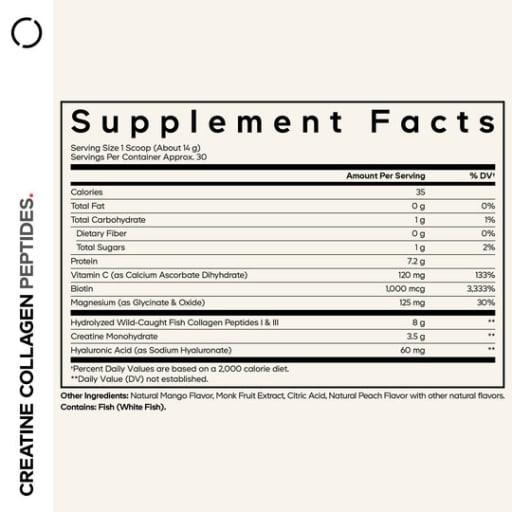 Creatine Collagen Peptides (Mango)