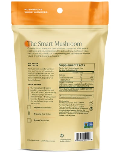 Lion's Mane Organic Mushroom Powder