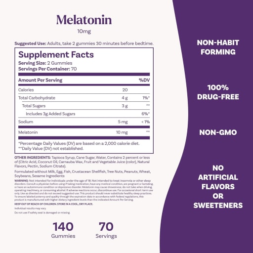 Melatonin 10 mg (Strawberry)