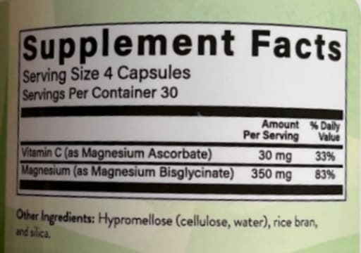 Magnesium Bisglycinate 350 mg