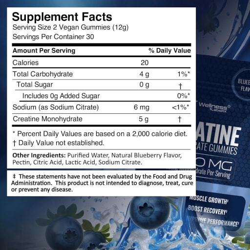 Creatine Monohydrate Gummies (Blueberry)