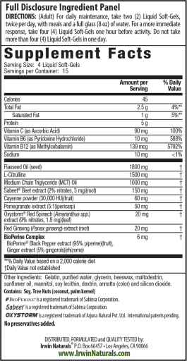 Nitric Oxide PWR Blood-Flow Booster
