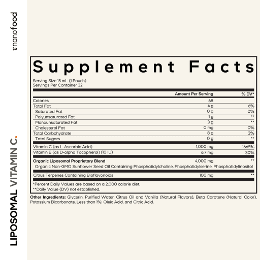Nanofood Liposomal Vitamin C (Citrus Vanilla)