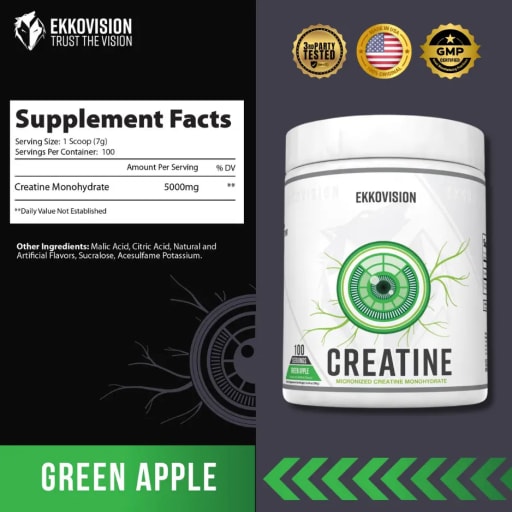 Creatine Monohydrate Powder (Green Apple)