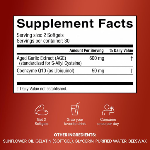 Aged Odorless Garlic with CoQ10 Ubiquinol