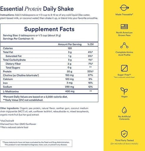 Essential Protein Daily Shake (Vanilla)