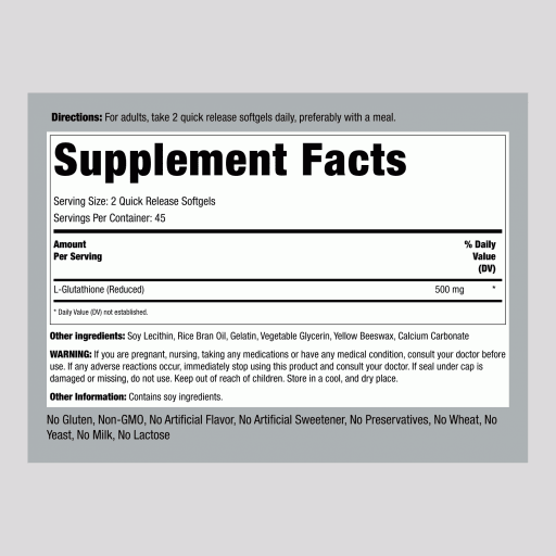 Liposomal L-Glutathione Reduced 500 mg