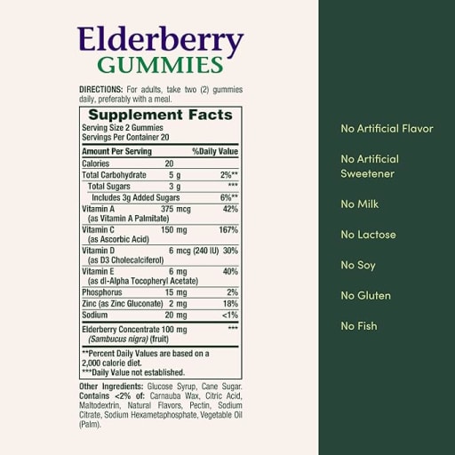 Elderberry Gummies 100 mg