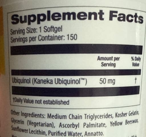 Natural Ubiquinol 50 mg