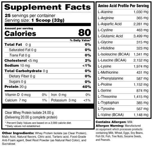 Clear Protein Whey Isolate (Sour Candy Watermelon)
