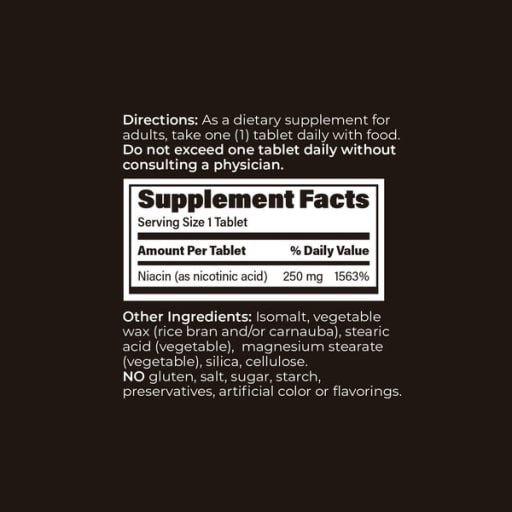 Plain Niacin 250 mg