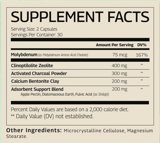 BINDER DETOX Zeolite