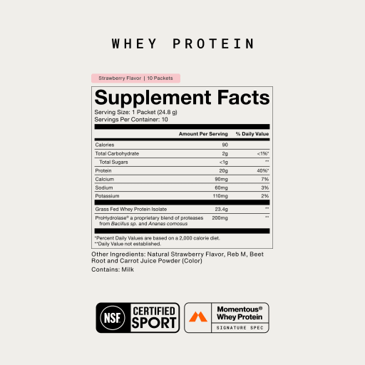 Whey Protein Isolate 10-Travel Packs (Strawberry)
