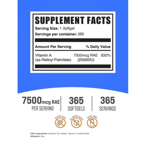 Vitamin A 7500 mcg