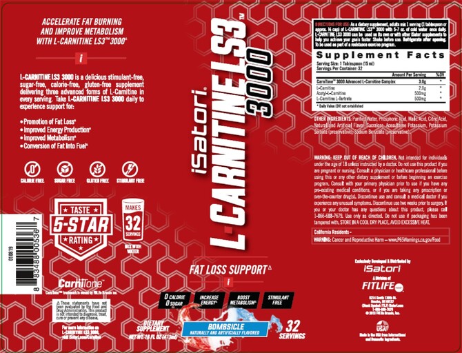 isatori l-carnitine ls3 3000 bombsicle Isatori, 3000, Accelerate Fat Burning and Improve Metabolism with L Isatori Bio-Gro Protein Syntheis Amplifier