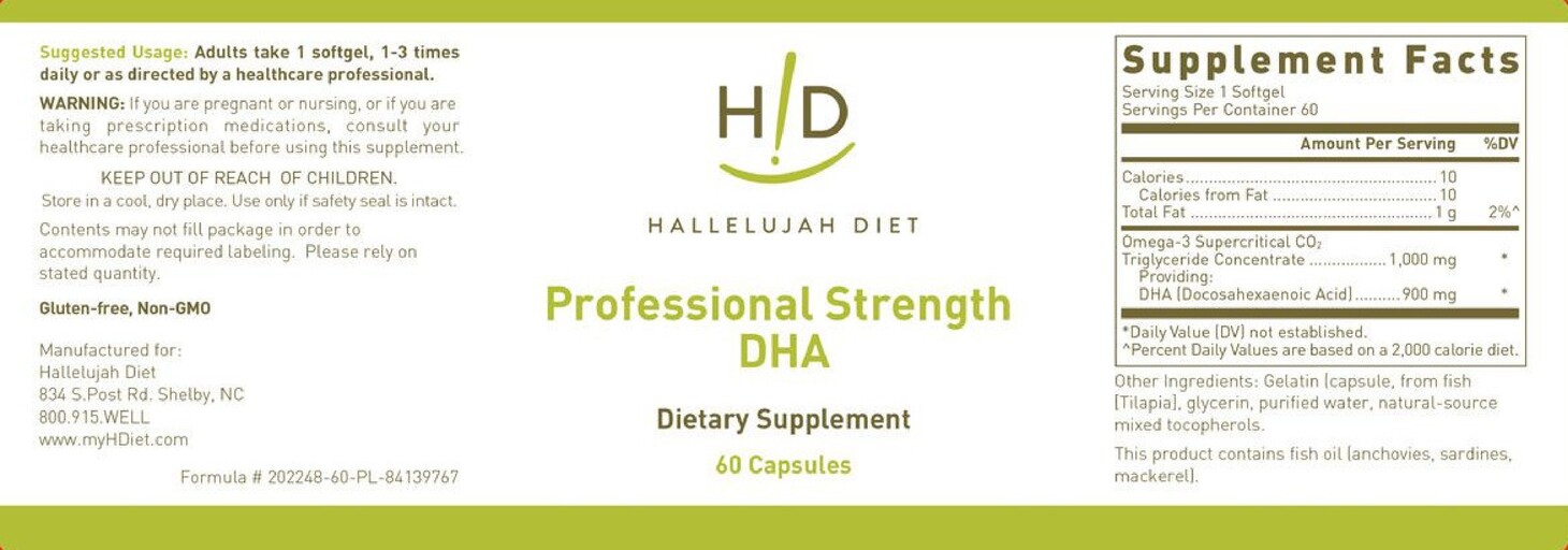 H!D Hallelujah Diet Professional Strength DHA