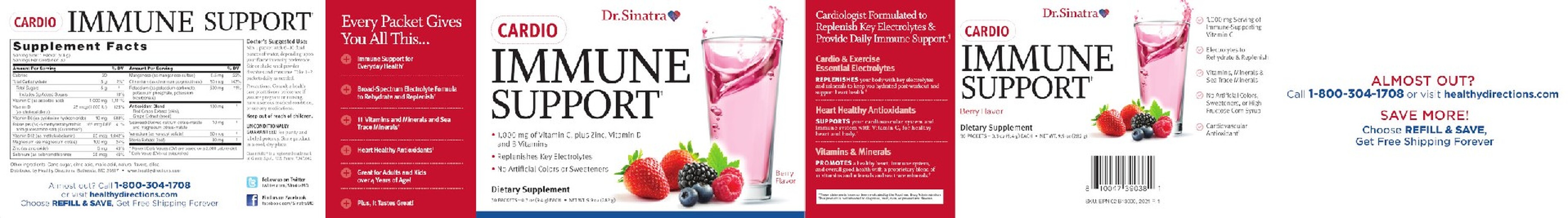 Dr. Sinatra - Cardio Immune Support Berry Flavor - SuppCo