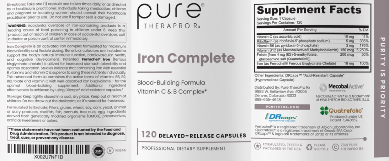 pure therapro glutathione Pure TheraPro Rx Iron Complete