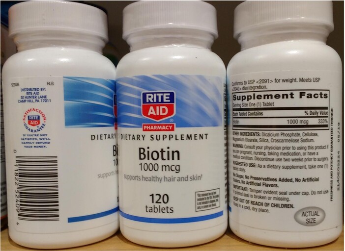 Rite Aid Pharmacy - Biotin 1000 mcg - SuppCo