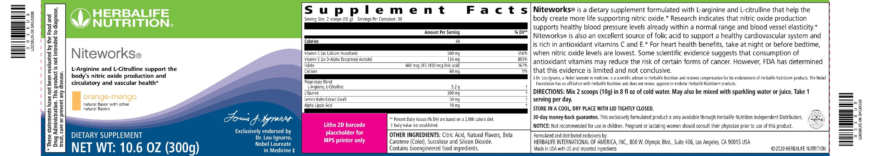 Niteworks Herbalife Nutrition - Niteworks Orange-Mango - SuppCo