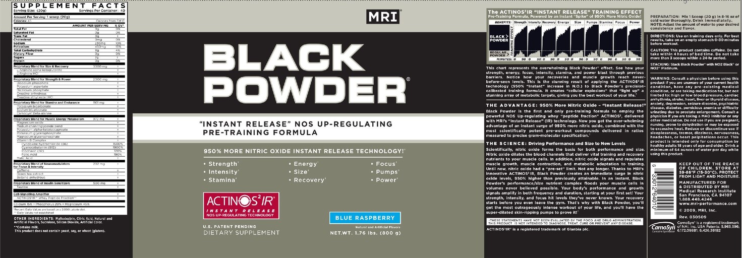 MRI Performance - Black Powder Blue Raspberry - SuppCo