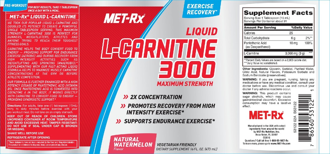 met rx l carnitine 3000 MET-RX Liquid L-Carnitine Natural Watermelon Flavor Nutrex Liquid Carnitine 3000 by