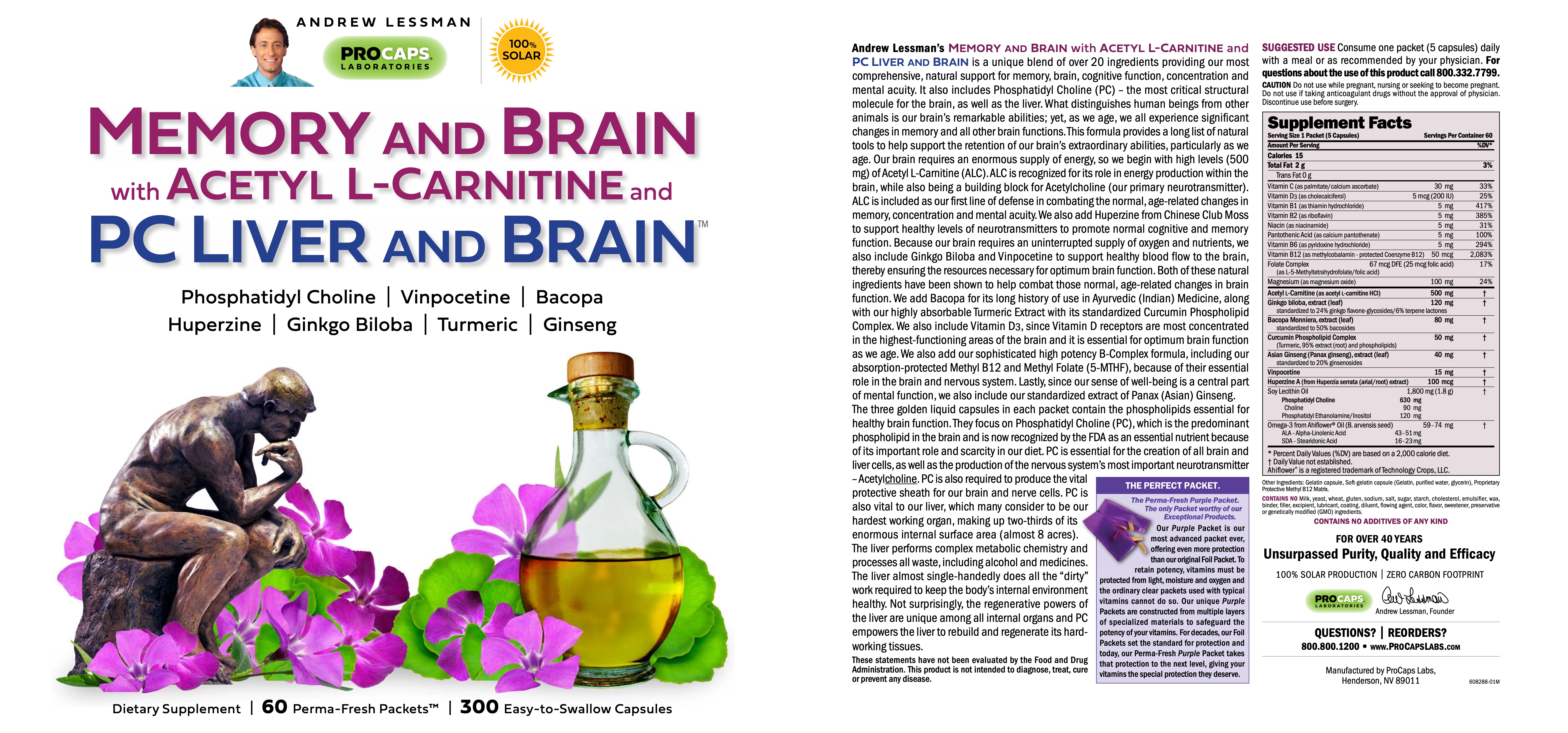 andrew lessman memory and brain with acetyl l carnitine ProCaps Memory & Brain with Ac – TrustScore® 8.7/10