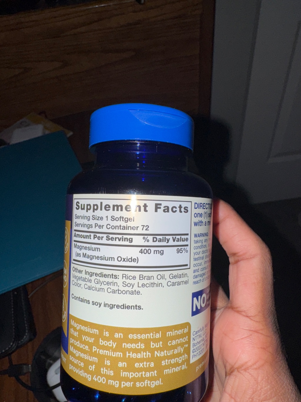 Premium Health Naturally Magnesium 400 mg | SuppCo