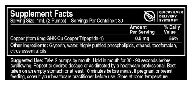 Liposomal Copper GHK