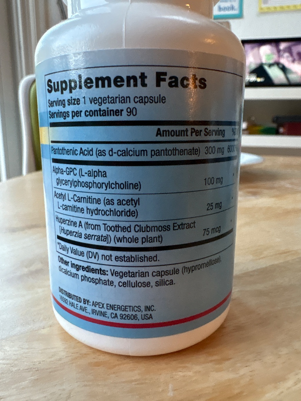 Apex Energetics Acetyl-CH Active (K-40) | SuppCo