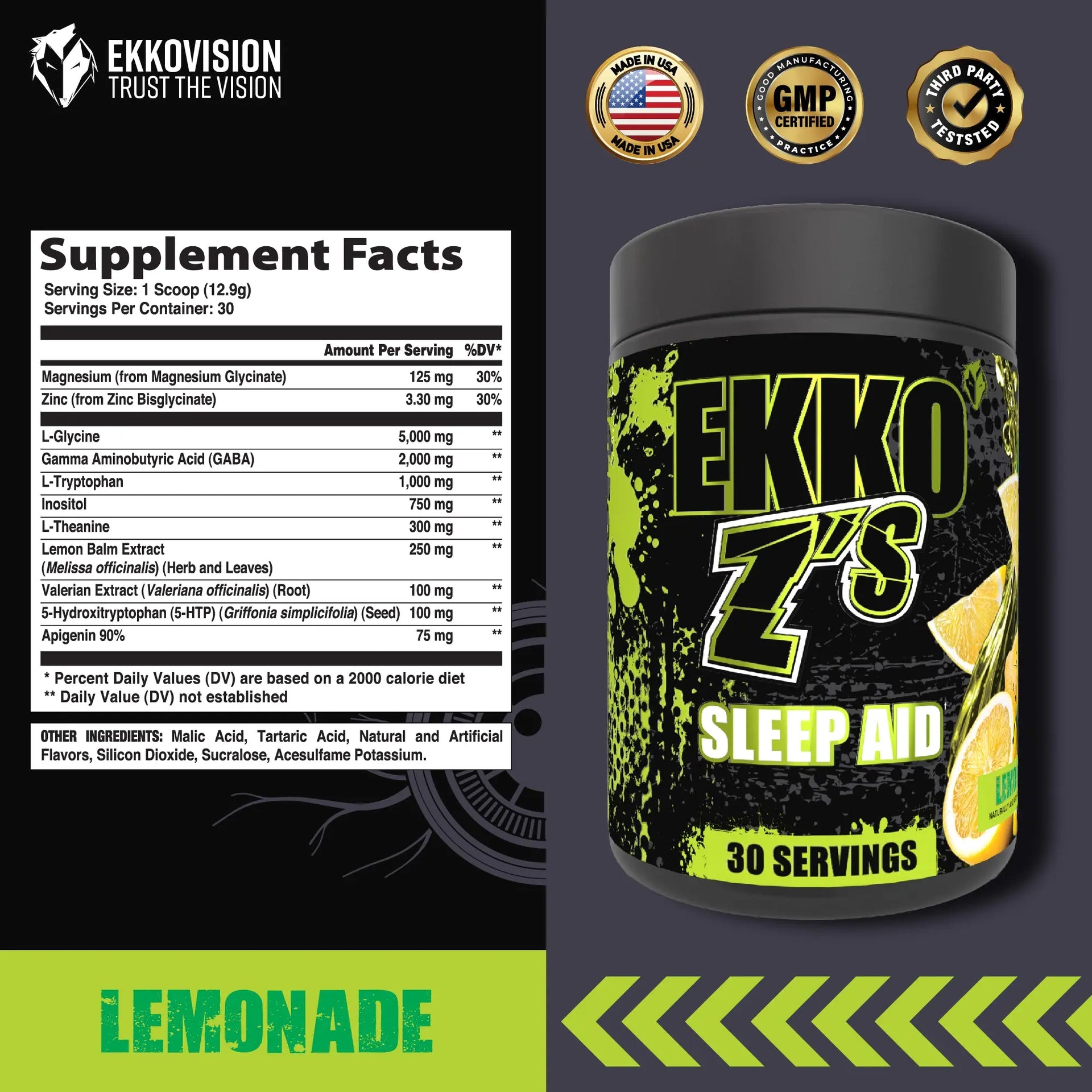 Ekkovision Ekko Z's Sleep Powd – TrustScore® 4.1/10 | SuppCo