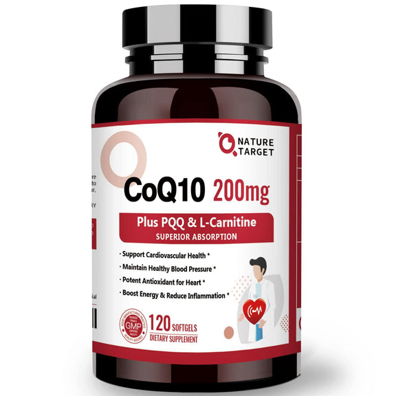 l carnitine target CoQ10 200 mg with PQQ L-Carnitine & Omega-3s Sodium Hyaluronate Now Glutathione (500 mg) Size:30 Capsule