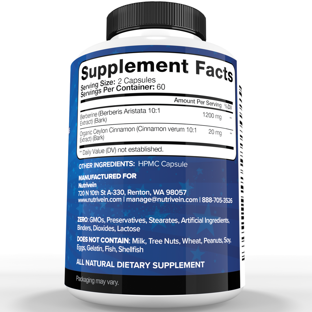 NutriVein Premium Berberine HC – TrustScore® 6.1/10 | SuppCo