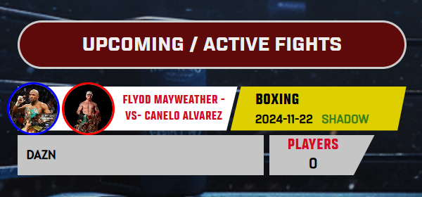Upcoming Fights Section Guide