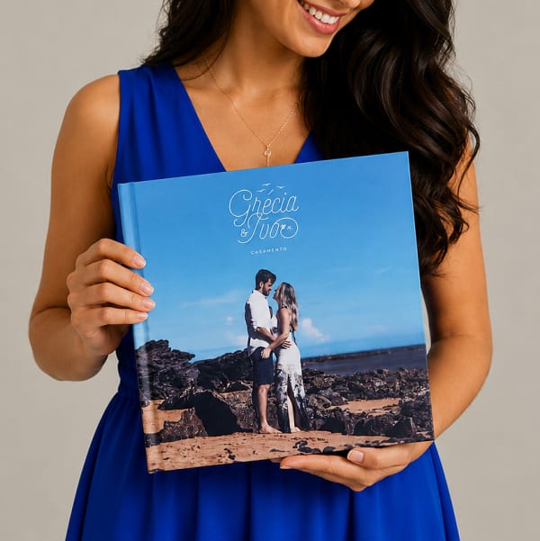 Álbum Premium Capa Fotográfica para Casamento, Viagem, Formatura e 15 anos