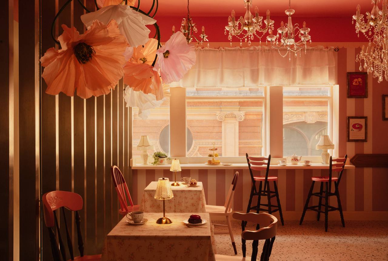 Cozy cafe interior with elegant seating and charming ambiance at Cream Dream Cafe