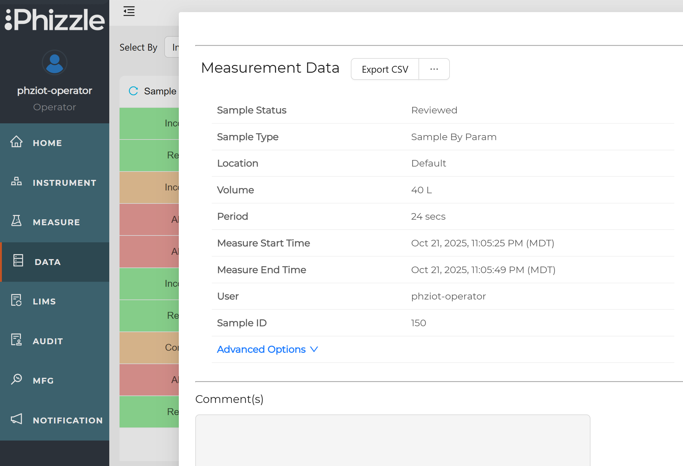 Measurement Data Interface