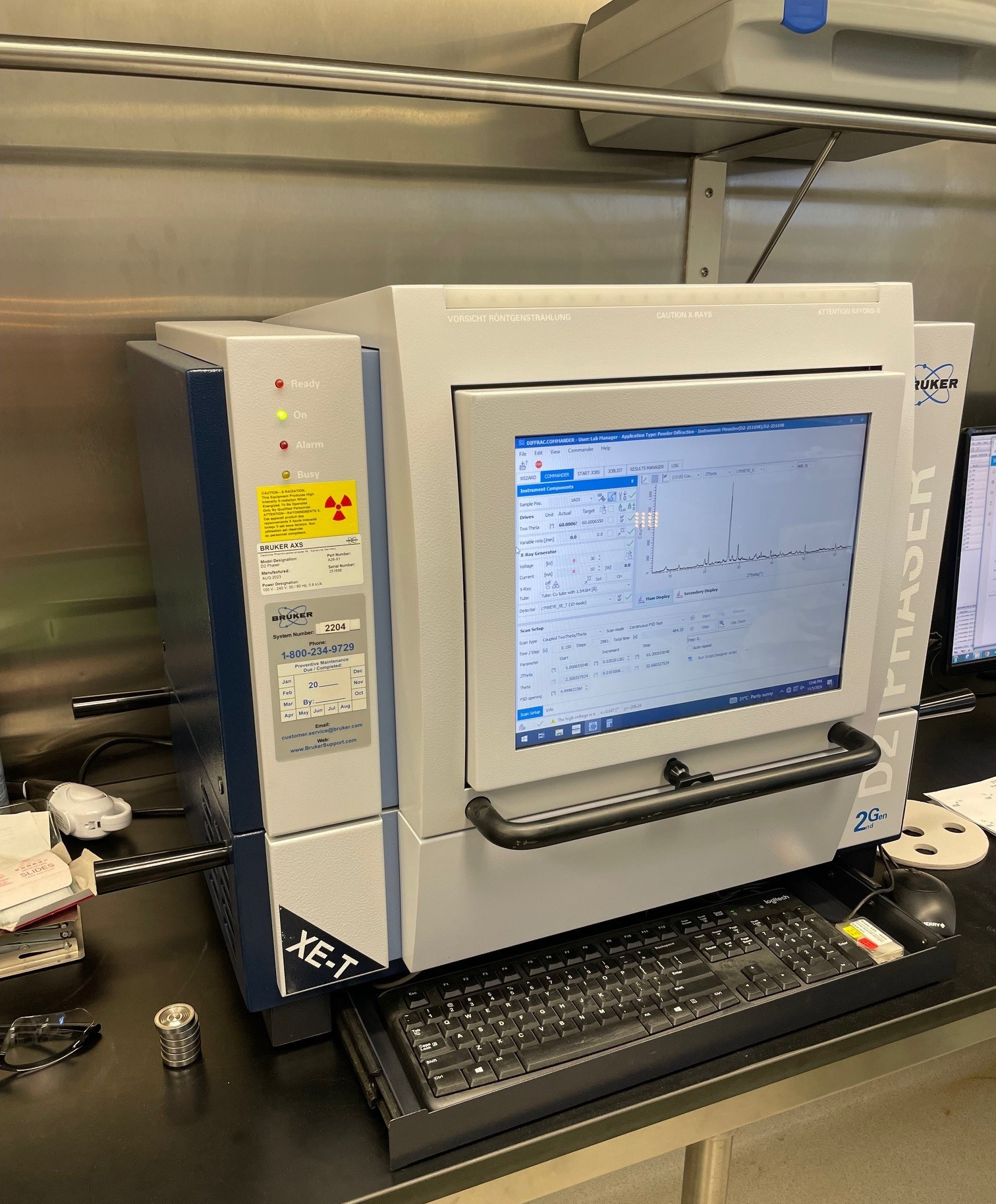 Bruker D2 Phaser 2nd Gen X-Ray Diffractometer