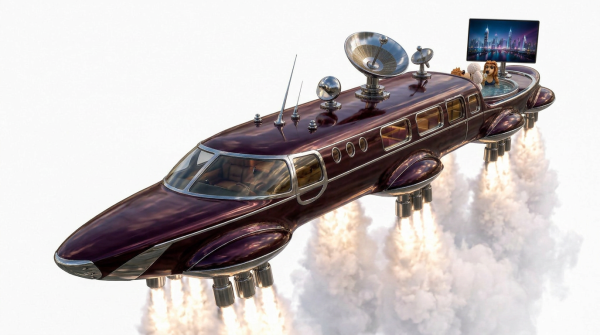 Don Slick's limo — front 3/4 view