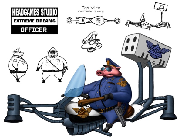 Officer Pork — original 1996 character sheet