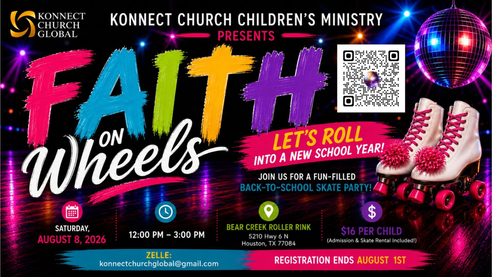 Faith on Wheels: Join Our Back-to-School Skate Party for Kids!