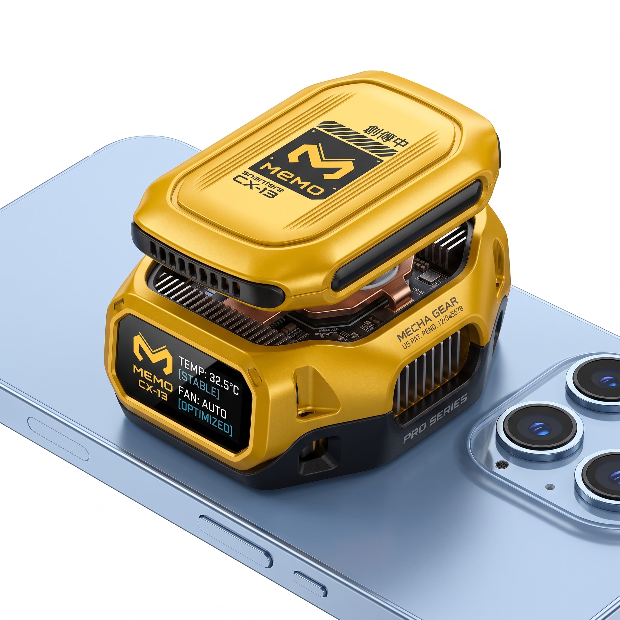 MEMO CX12 Mobile Cooler Radiator with Digital Display and Battery - 4