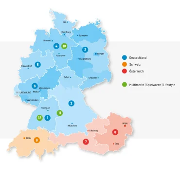 Karte DACH