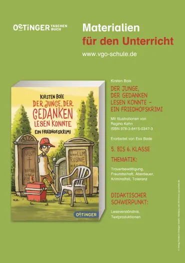 Der Junge, der Gedanken lesen konnte. Unterrichtsmaterial, 9783841580382
