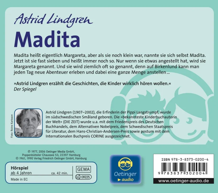 Madita 1. Hörspielklassiker, 9783837302004