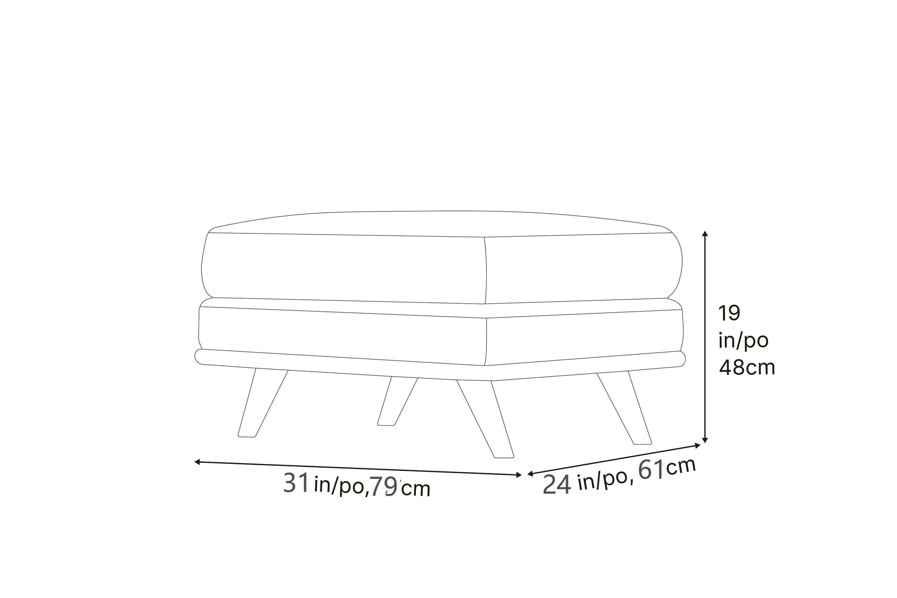 Dimension of A Modern, Cognac, Loveseat, Leather Artisan Sofa, Overall Height 34.25" Inches/87CM, Overall Wide 87.8" Inches/223CM, Overall Depth 34.25" Inches/87CM, Seat Depth 23.2" Inches/59CM, Seat Height 20" inches/51CM, Seat Width 44" inches/112CM