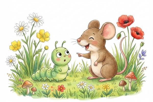 Gedicht - Die kleine Raupe und die Maus