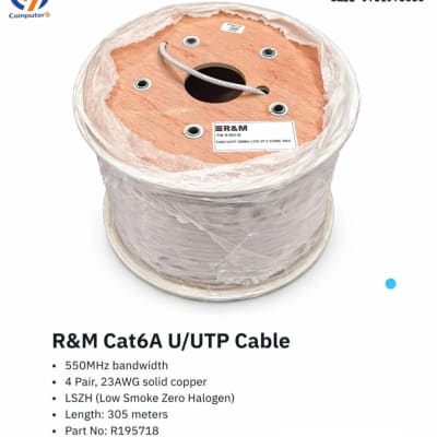 Buy R&M Cat6A U/UTP Installation Cable R195718 online at best price - Computer9