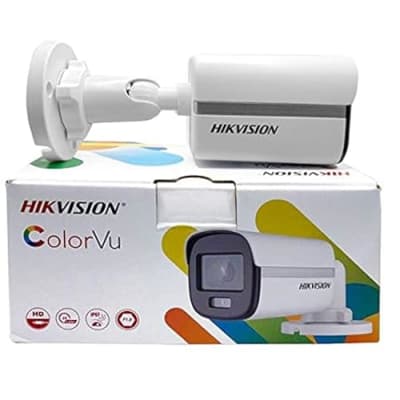 Buy HIKVISION 2MP ColorVu Bullet Camera DS-2CE10DF0T-PFS IP67 White Wired 1Full HD 1080p online at best price in India - Computer9